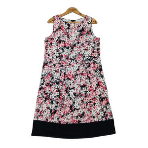 J Jill Wearever Collection Dress Size S Floral Print Sleeveless Career Pink